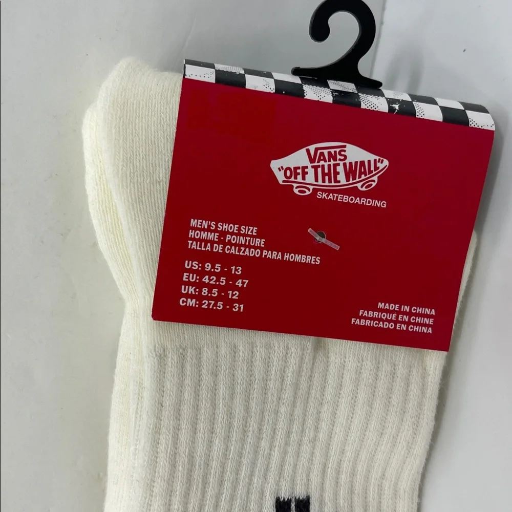 Vans Designer Logo Sport Skater Surfer Crew Cut Socks Vans Skate Clay (1 pair)